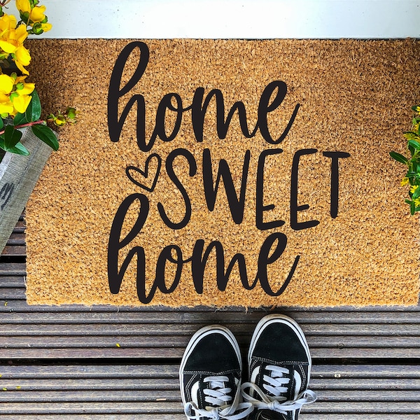 Home Sweet Home welcome mat svg, dxf, png, cut friendly file, door mat svg, Cute cut file, home decor, home sign