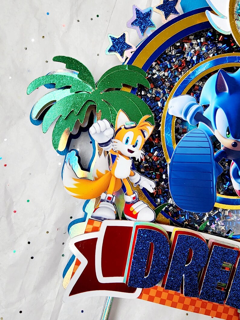 Sonic Cake Topper, Sonic The Hedgehog, Sonic und Tails, Sonic und ...