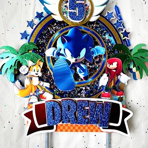 Sonic Cake Topper, Sonic the Hedgehog, Sonic and Tails, Sonic and ...