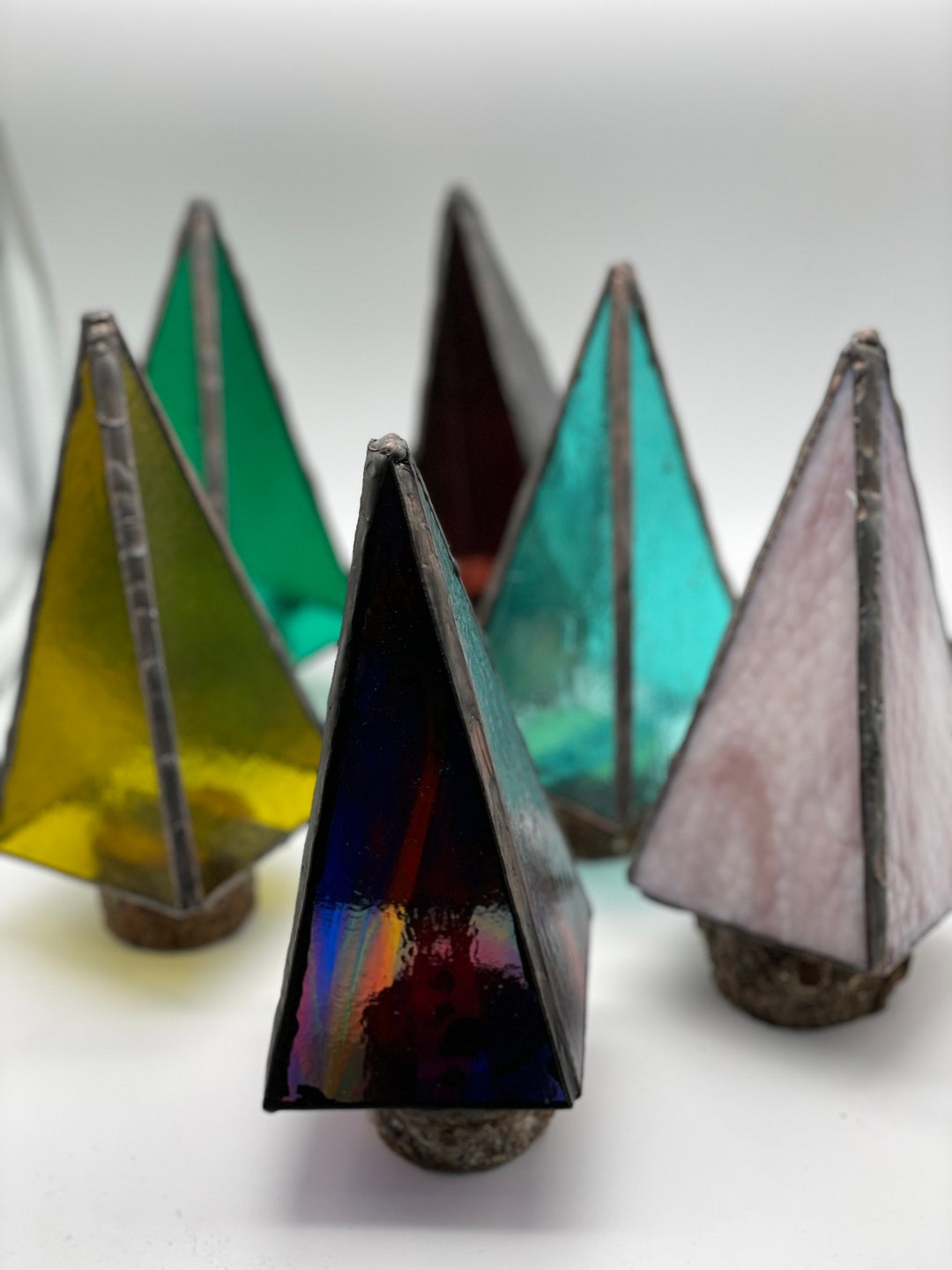 Stained Glass Christmas Tree Lights Etsy