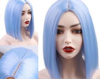 blue infant wig