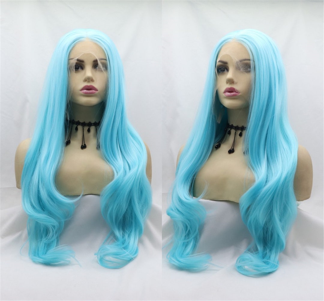 Baby Blue Wig Heat Resistant Wig Long Wig 24 Inch Wig Etsy