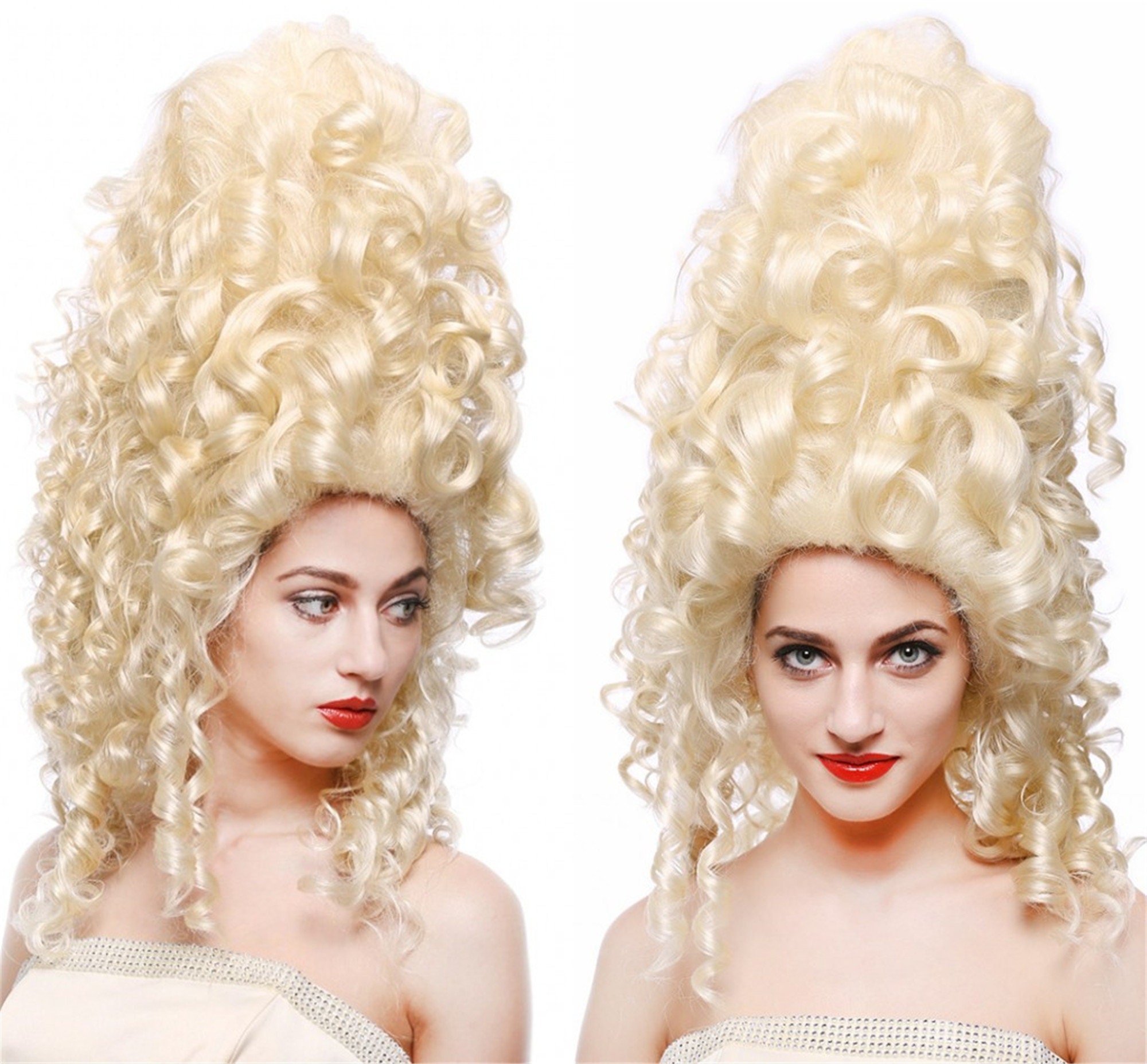 Queen Mary Wig Blonde Wig Victorian Renaissance Wig Curly Wig Etsy UK