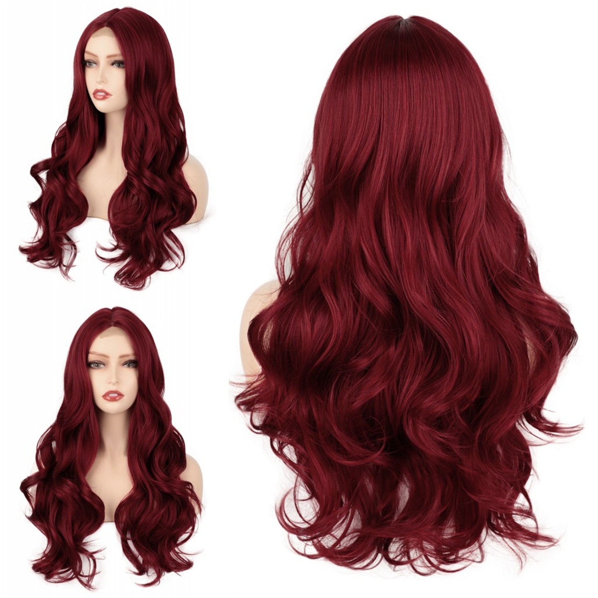 Natural Red Wavy 26 Inches Women Lace Front Human Hair Wig - Etsy Israel Natural Red Wavy 26 Inches Women Lace Front Human Hair Wig - Etsy Israel