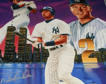 Derek Jeter Autographed Litho! Very Rare Artists Proof! Awesome! Steiner COA!