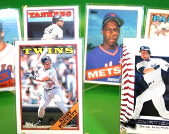 Vintage Baseball Trading Cards (6), from Topps & Upper Deck! Roger Clemens, Doc Gooden and more.