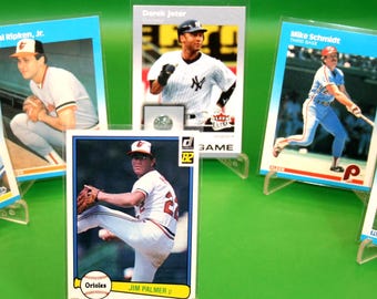 Vintage Baseball Cards (6) Bo Jackson, Jim Palmer and more!!