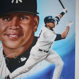 Alex Rodriguez Autographed 11 x 14 Giclee' by Artist Gary Longordo! COA!