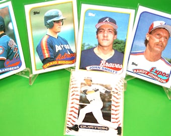 Vintage Baseball Trading Cards from the '80's!! Stars & Rookies! Biggio, Smoltz and more.