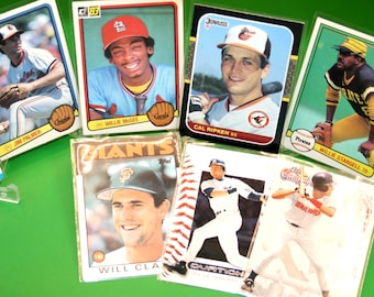 Vintage Baseball Trading Card Lot of 9!! Willie Stargell,Cal Ripken Jr.,Will Clark,Jim Palmer and more!!