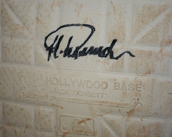 NY Yankees Official "Game Used" Base autographed by Jorge Posada! JSA LOA!