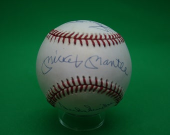 2 Autographed OALBB's Mantle, Mays, Snider & Billy Martin, Reggie and The Boss! PSA/DNA!