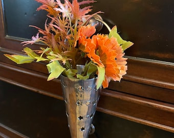 Silverplate Cone Vase | Hinged Handle |