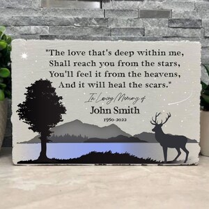Family Loss Memorial Stone, 9x6 Outdoor Memorial Marker, Keepsake Gift, Remembrance Plaque, In loving Memory,
