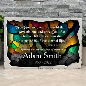 Family Loss Memorial Stone, 9x6 Outdoor Memorial Marker, Keepsake Gift, Remembrance Plaque, In loving Memory,