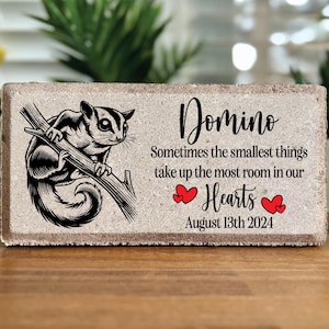 8x4 Sugar Glider Memorial Stone. Personalized Stone Brick. Sugar Glider Memorial Gift Pet Paver Stone. Custom. Burial Marker. Sympathy