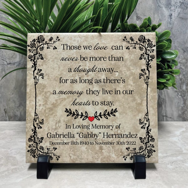 Personalized Marble Memorial Stone: Sympathy Gift (6x6)