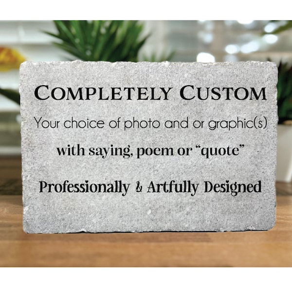 Completely Customized Brick. Your Personalized Stone. 9x6 Tumbled Paver Stone Brick. 100% Custom. Personal. Any Occasion.  Gift.