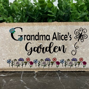 Personalized Garden Stone. 8x4 Tumbled Paver Stone. Brick. Garden Name. Custom. Outdoor. Garden Stone. Garden Brick. Gift. New Home.