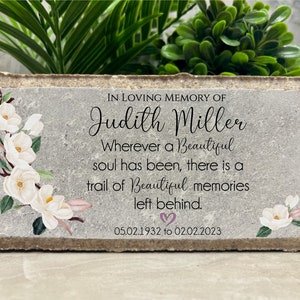 Personalized Memorial Stone: Concrete Burial Marker, Sympathy Gift