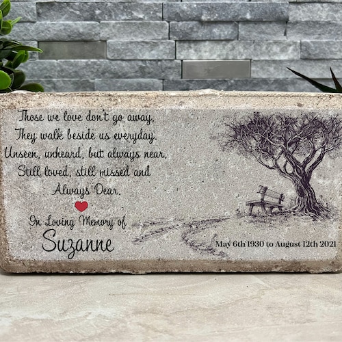 Memorial Stone. Family Loss. Mom. Dad. Grandma. Grandpa. Custom. 9x6