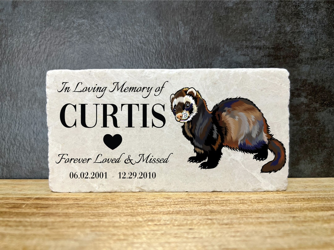 Ferret Pet Memorial. Personalized 3x6 Stone Brick. Pet Loss. Etsy