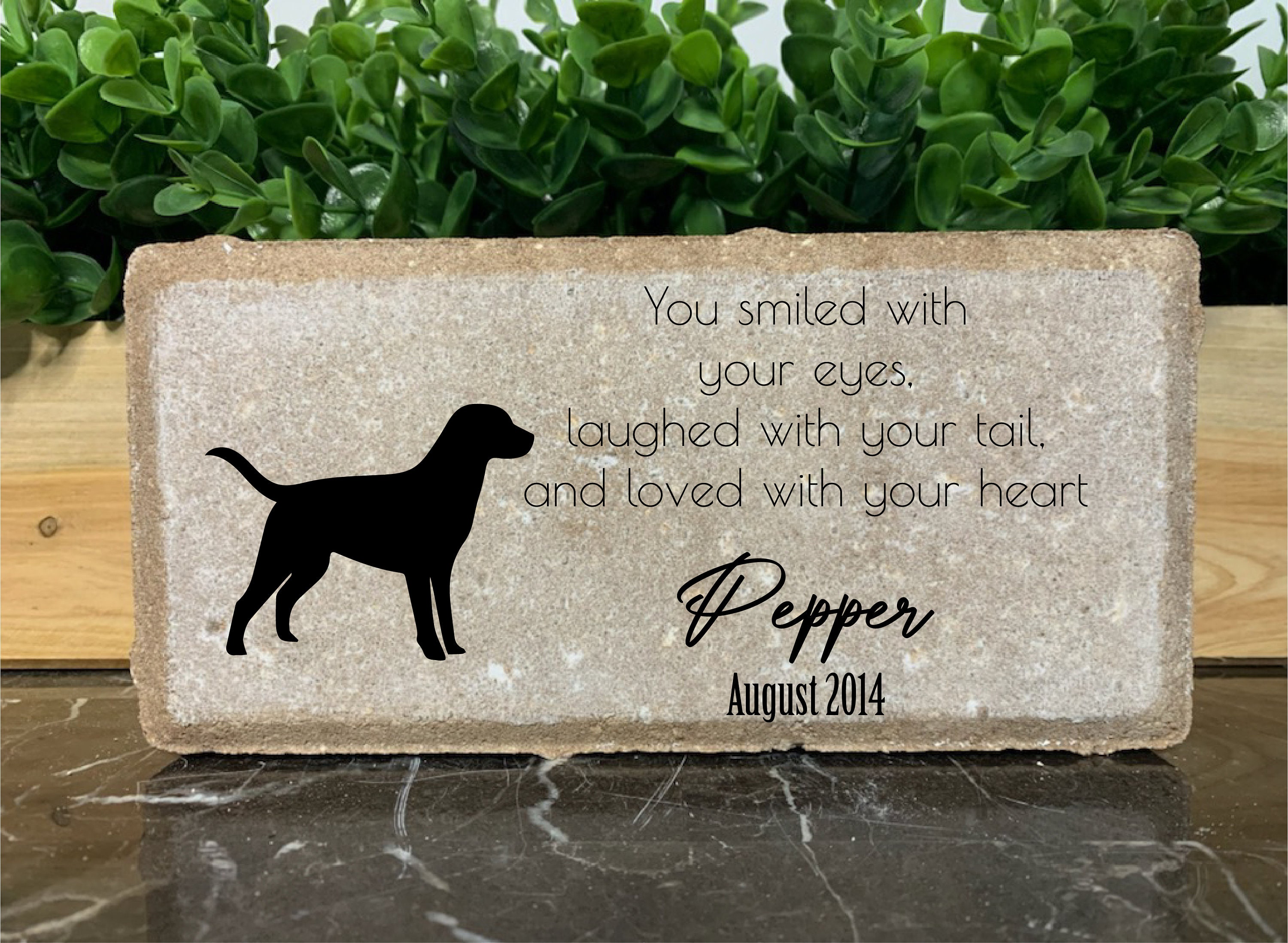Personalized Dog Memorial Stone. Puppy. 8x4 Stone Brick. Etsy