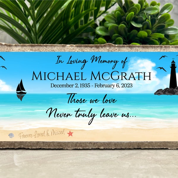 Sailboat Memorial Stone Etsy