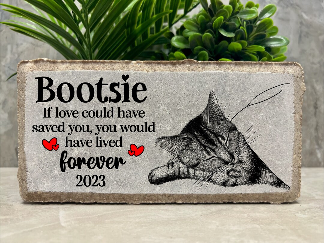 Personalized Cat Memorial Stone: Indoor/outdoor Pet Loss Gift - Etsy