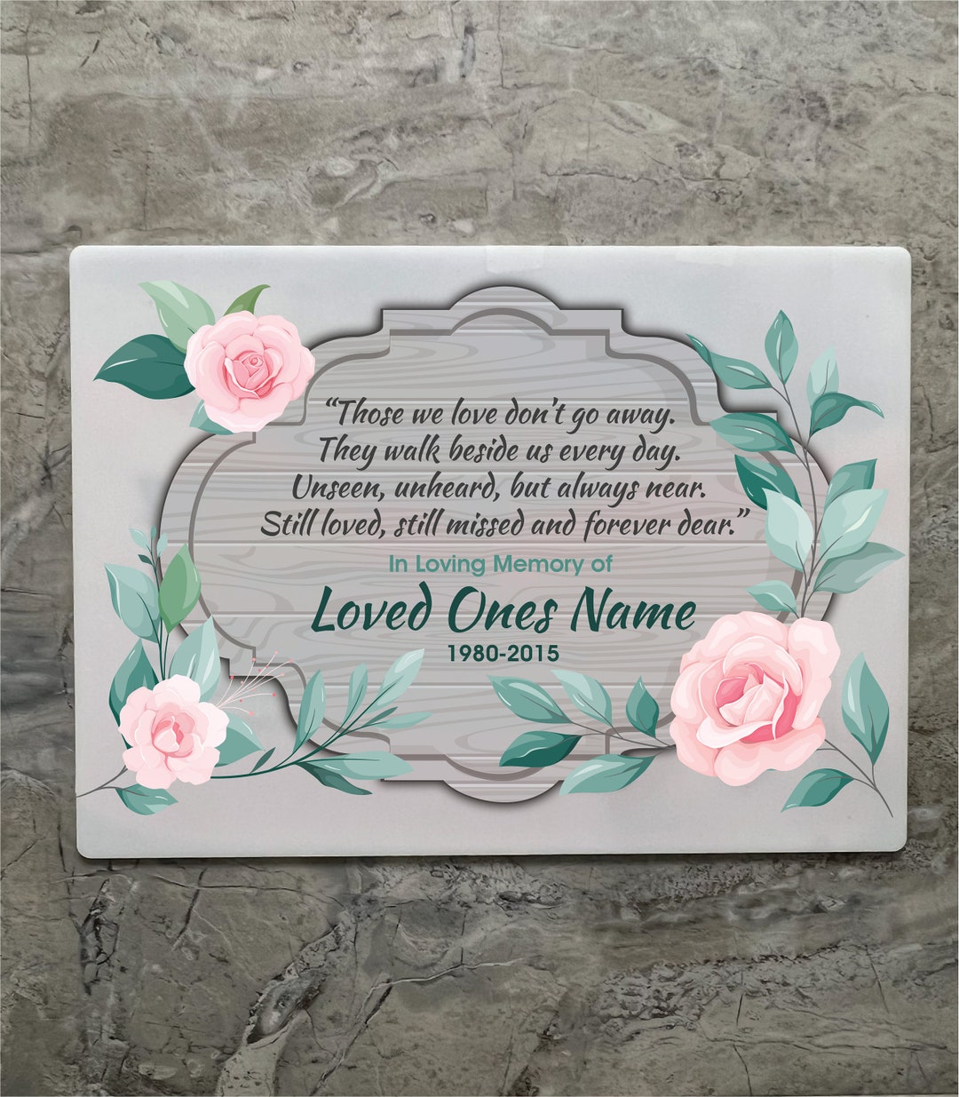 Wall Memorial Acrylic Wall Plaque Family Loss Memorial in Etsy