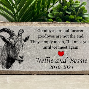 Personalized Pet Memorial Stone – 8x4 Engraved Paver Brick for Goats, Lambs & Sheep – Custom Sympathy Gift
