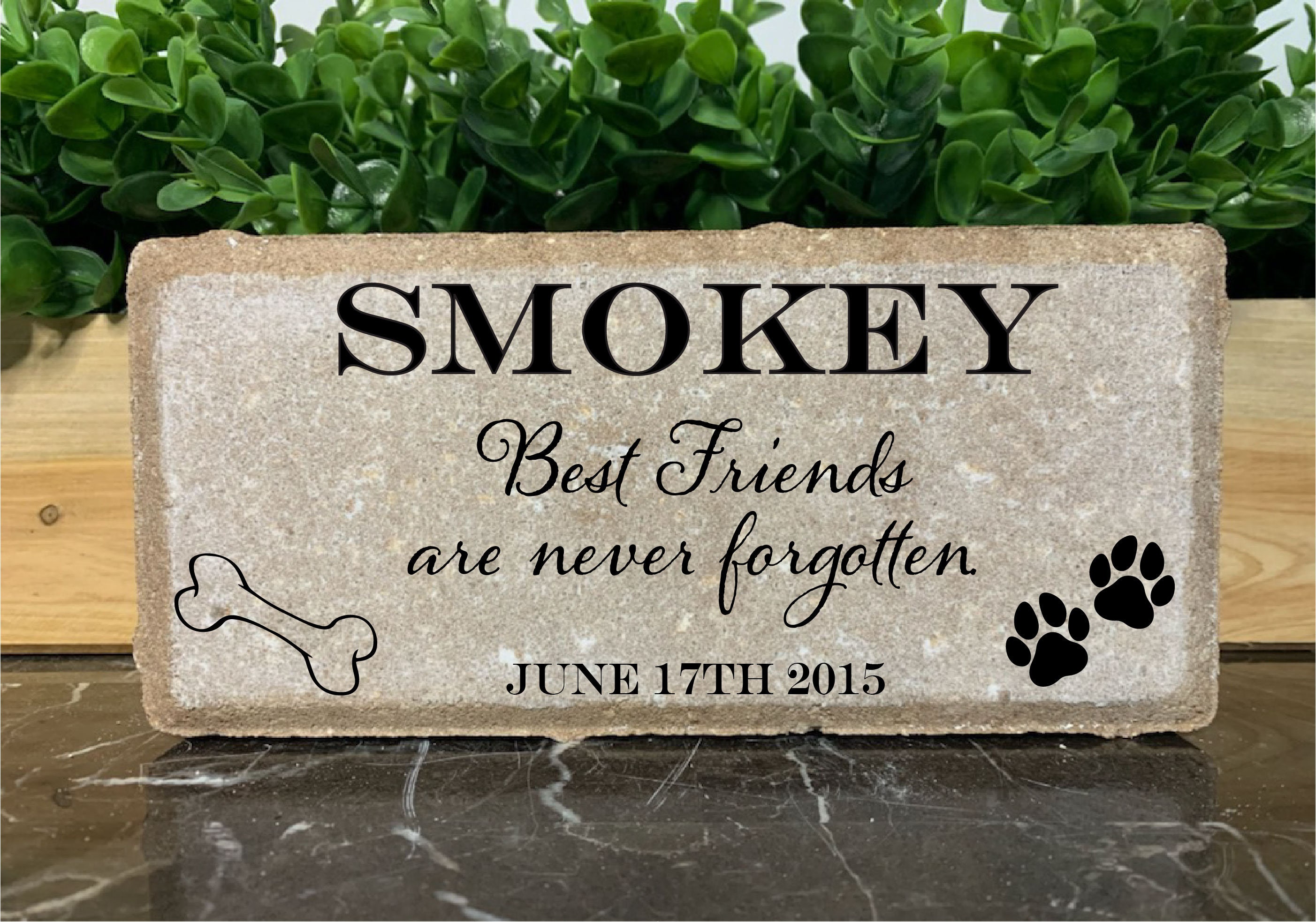 Personalized Dog Memorial Stone. Puppy. 8x4 Stone Brick. Etsy UK