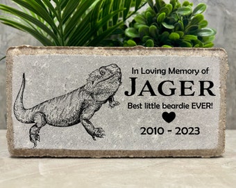 Personalized Lizard Memorial Stone: Pet Loss Gift, 4x8 Paver