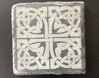 Celtic Knott Slate Coaster, Irish Coaster