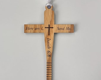 Baseball Cross Ornament, Religious Gift