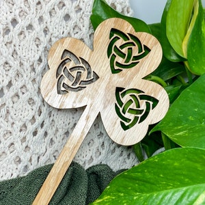 Shamrock Wand, Celtic Wand,  St. Patrick&#39;s Day Gift, Irish Wand