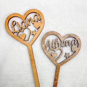 Heart Wand, Flower Girl Wand, Potted Plant Accessory, Valentines Day Gift, Basket Filler, Stocking Stuffer, Bouquet Insert
