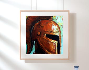 Spartan Helmet Wall Art - Digital Download