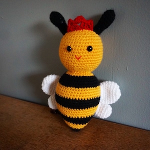 Crochet Queen the Bee  Plush Doll Amigurumi