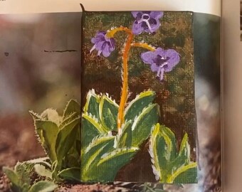 Mini Canvas Flower Study | Original One of a Kind Acrylic Paintings