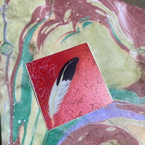 Eagle Feather | Sticker of One of a Kind Mini Painting | Vinyl Sticker