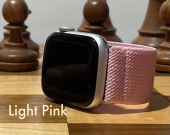 Custom Fit Baby Pink Elastic Watch Band for Apple Watches - All Series & Sizes