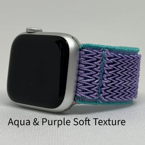 Purple Textured Elastic Watch Band for Any Smart Watch - Choose your brand