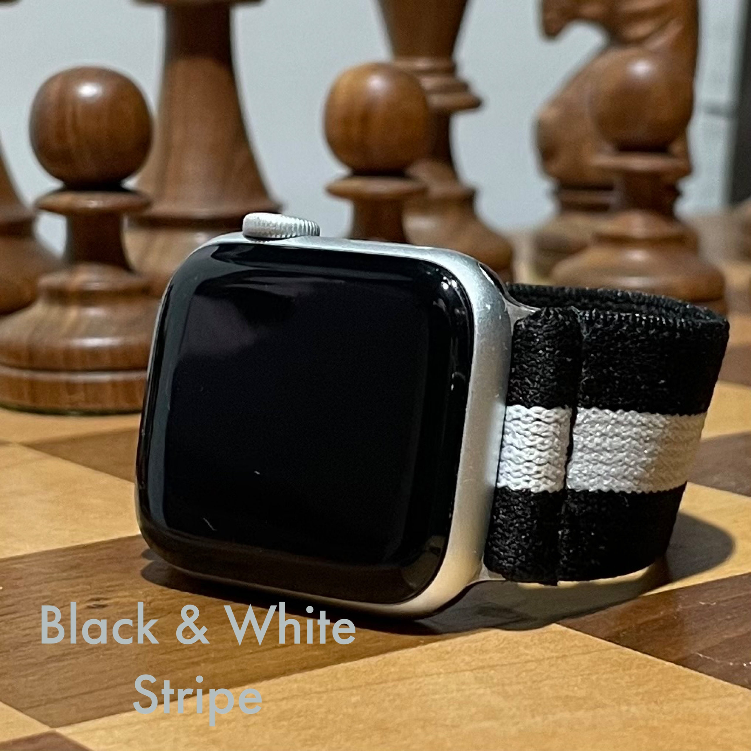 Apple Watch with Black Face and White Band Apple Watch Case Black Carbon - RM main image 2