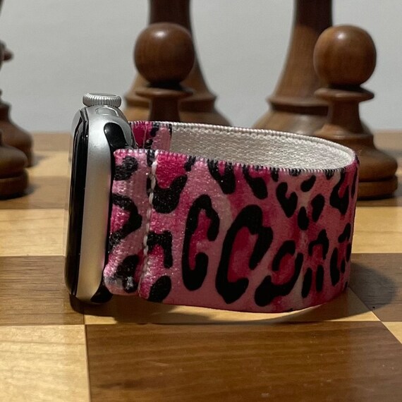 Pink Leopard Elastic Watch Band for Apple Watches Series 1  display picture 3