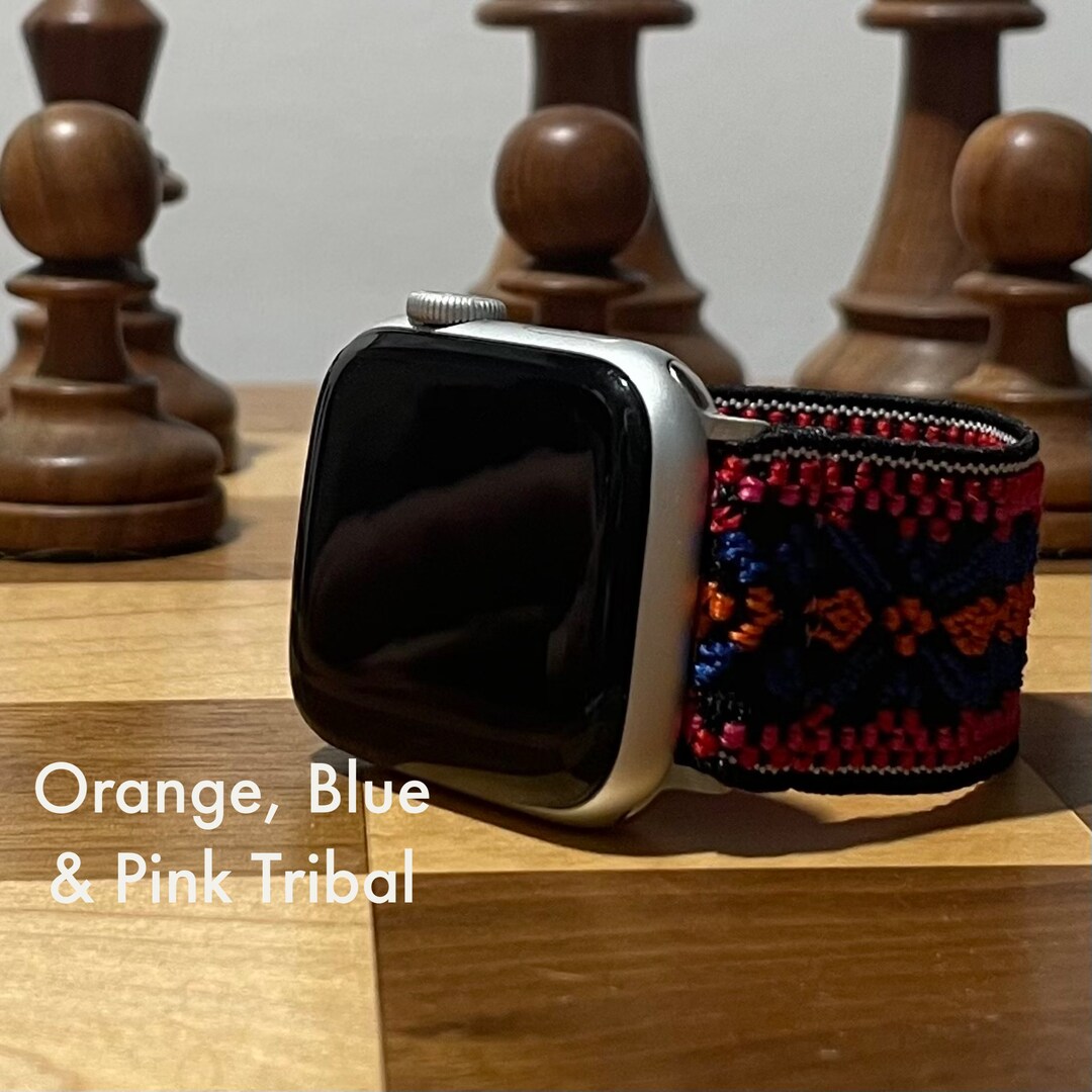 Orange, Blue Pink Tribal Elastic Watch Band for Amazfit, Apple