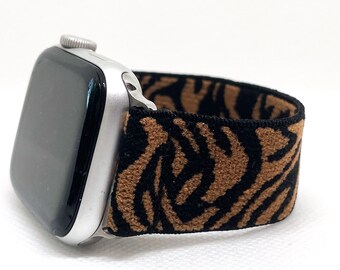 Elastisches Uhrenarmband mit Zebra-Print für Ihre Apple Watch - Alle Serien einschließlich Ultra 1 & 2