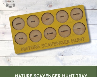 Nature Hunt Board, Children Activities, Outdoor Learning, Scavenger Hunt Board, Sensory Board Game, Forest Discovery, Nature Explorer Kit