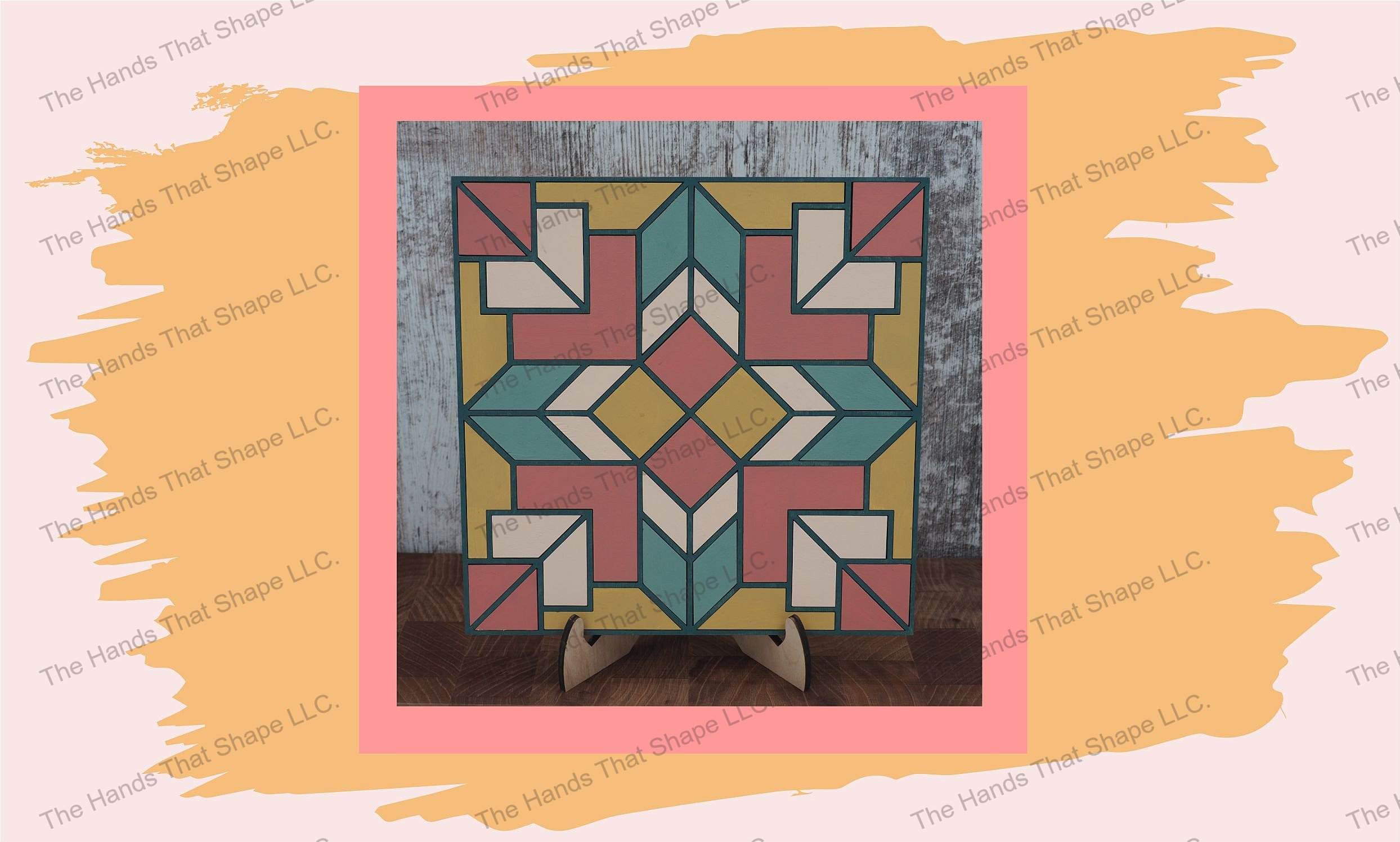 Chevron Cross, Wood Inlay Art, DIY Crafts for Adult, Paint and Sip
