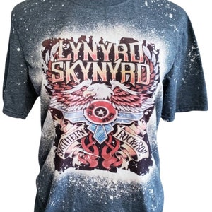 skynyrd bleached tee | 80srock band | t shirt